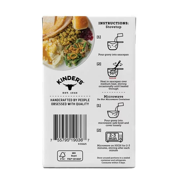 Kinders Bone Broth Turkey Gravy 2pack