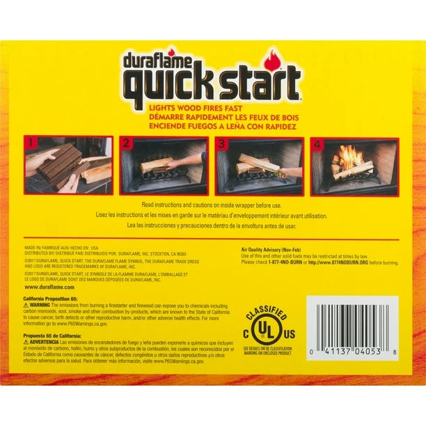 Duraflame Quick Start Wood Fire Starter, 40-Pack Case by Underdog Liquidation