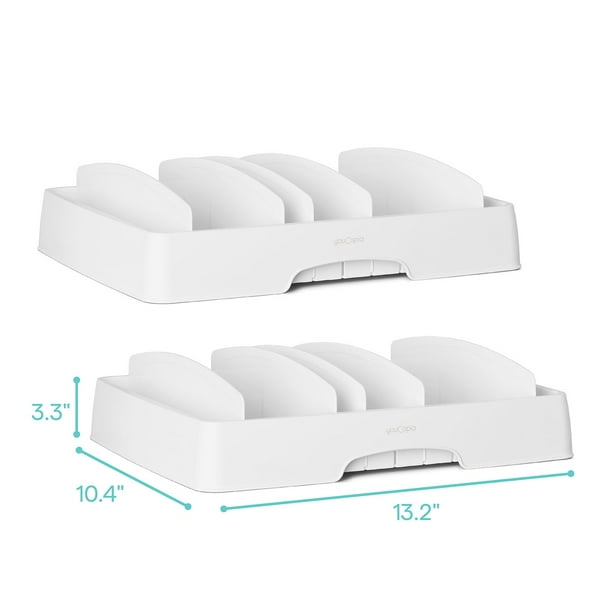 YouCopia Adjustable Food Container Lid Organizer, 2-Piece Set