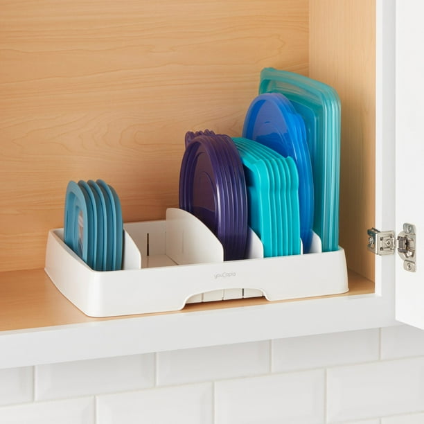 YouCopia Adjustable Food Container Lid Organizer, 2-Piece Set