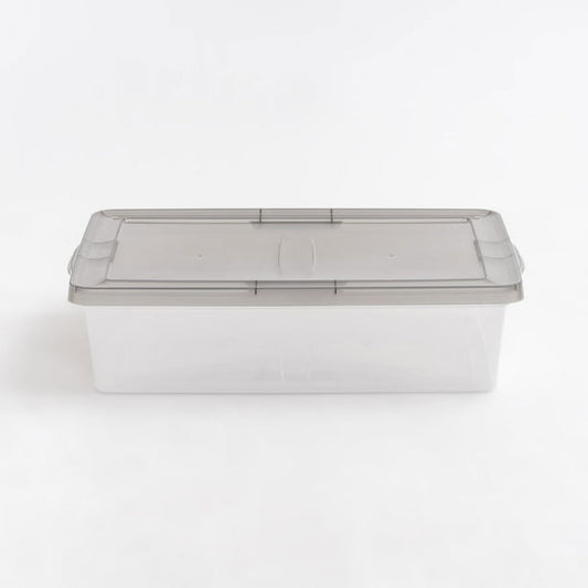 IRIS USA, 28 Quart Underbed Snap Lid Clear Plastic Storage Container, 16.25" W x 24" L x 6" H