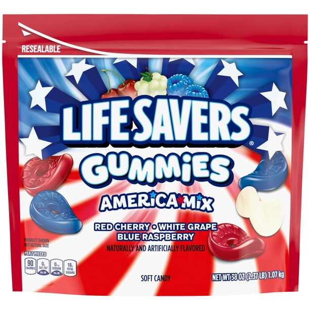 Life Savers Red, White, and Blue Gummies, 38 oz.