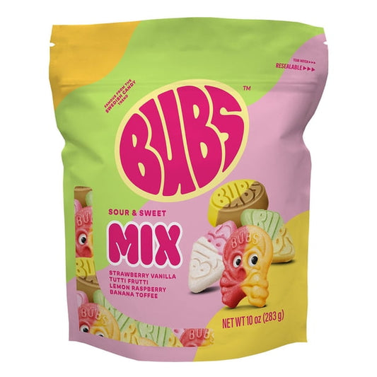 BUBS Sweet & Sour Mix Gummy Candy, 21 oz.